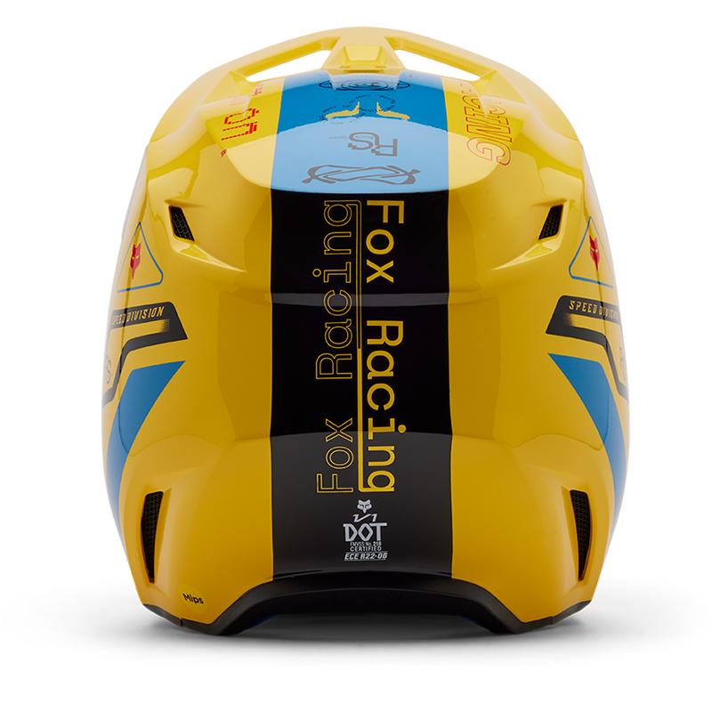 Casque cross FOX V1 RACE SPEC avec visière réglable et fermeture double D — vue 2