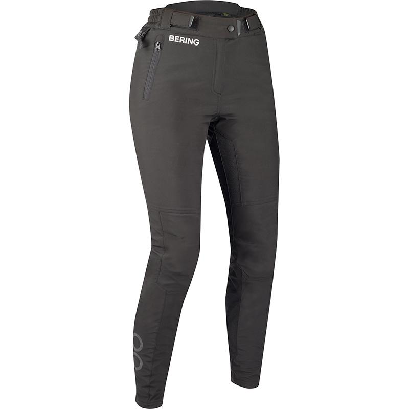 Pantalon textile Bering Lady Kerby noir avec protections amovibles et panneaux Mesh