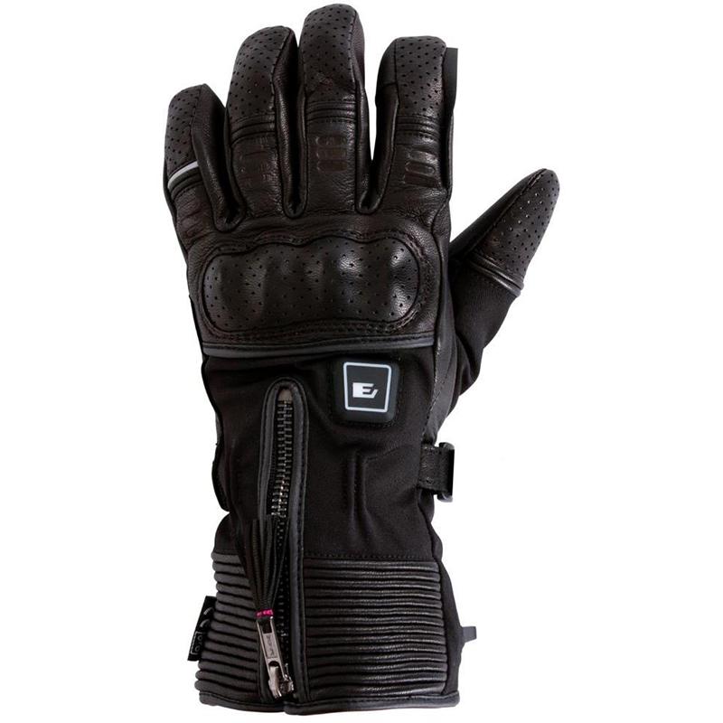 Gants chauffants ESQUAD MACY pour femme en cuir noir avec protections
