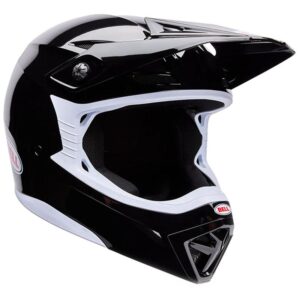 Casque cross Bell MX-10 MIPS noir et blanc avec visière Flying Bridge