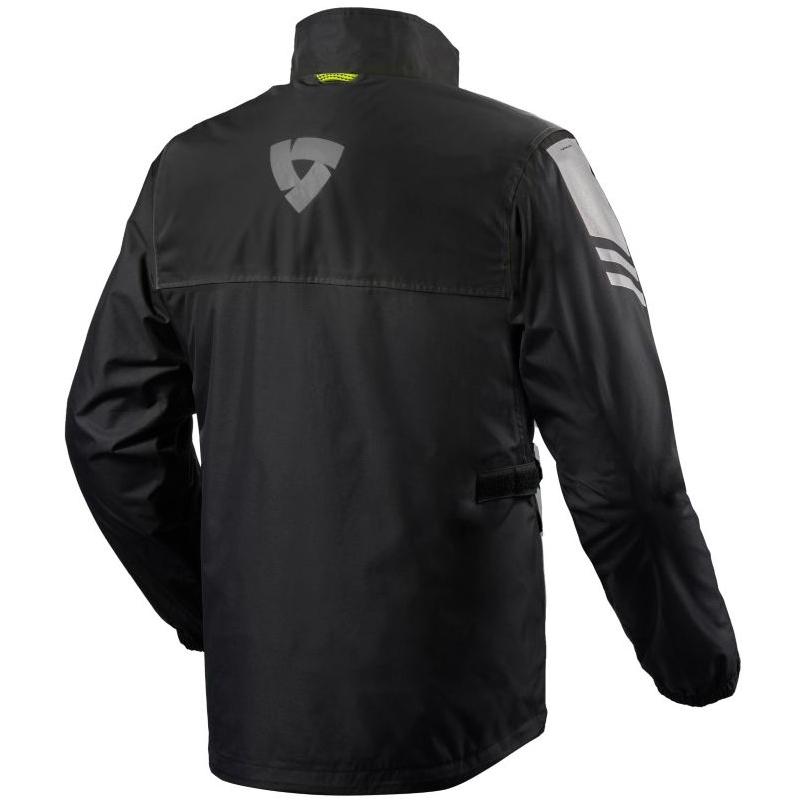 Veste de pluie REVIT Nitric 3 H2O noire avec col haut et poches — vue 2