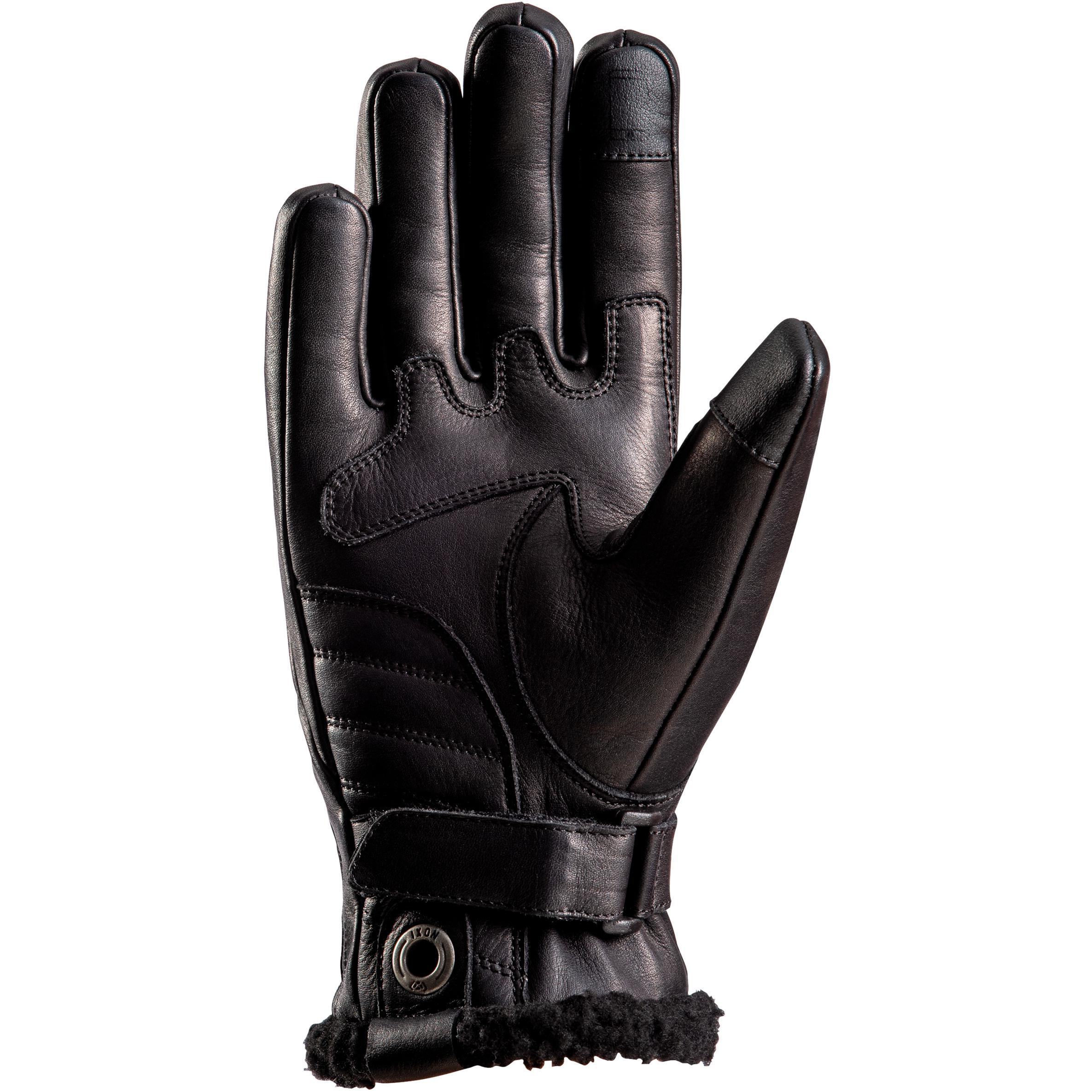 Gants Ixon Pro Custom en cuir noir au style vintage, modèle hiver pour femme — vue 2