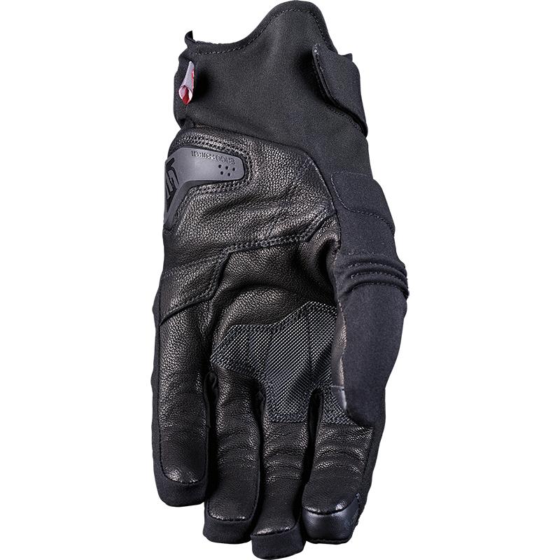 Gants Five Boxer Evo Waterproof noirs avec paume cuir et protections ErgoProtech — vue 2