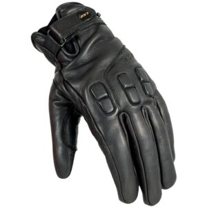 Gants LS2 Jazz en cuir noir avec manchette courte et protections