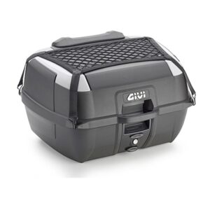 Top case GIVI B45+ noir avec couvercle carré et dosseret passager