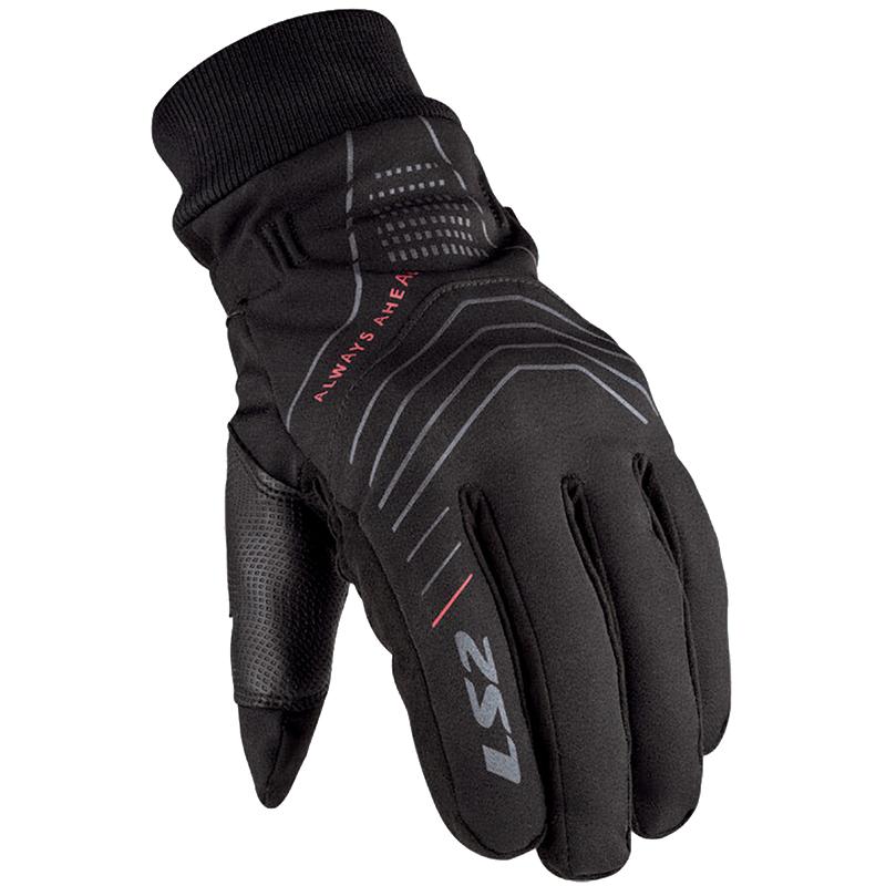 Gants LS2 CIVIS noirs d’hiver avec protections souples et renforts