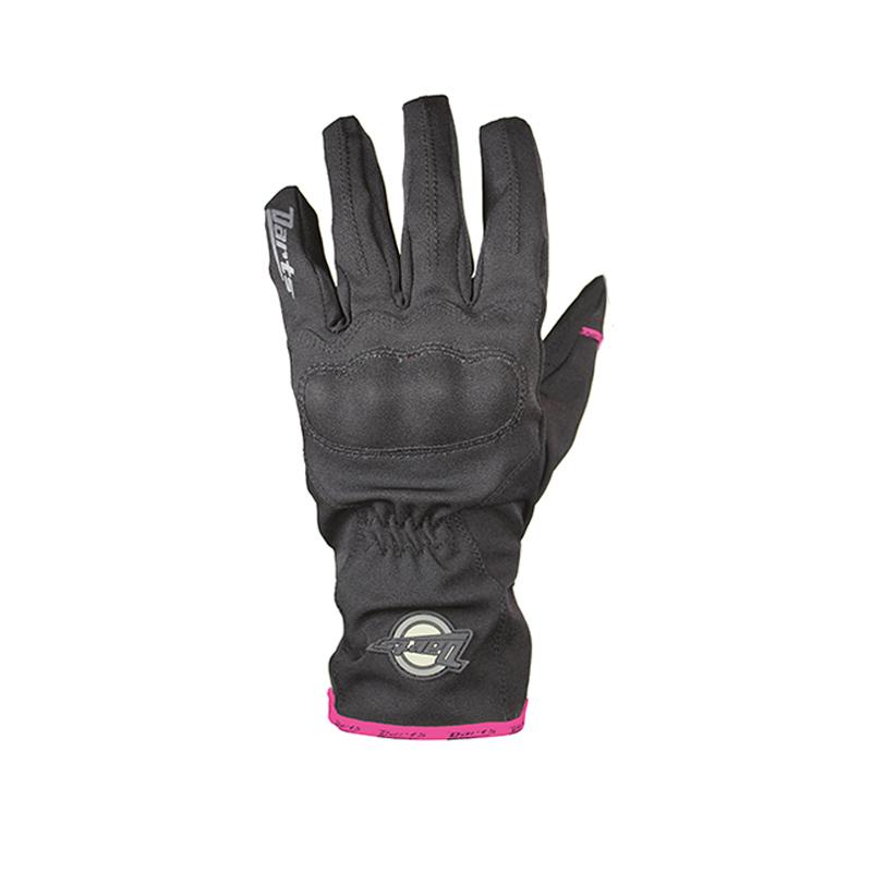 Gants DARTS ANGEL d’hiver noirs et fuchsia avec coque aux phalanges