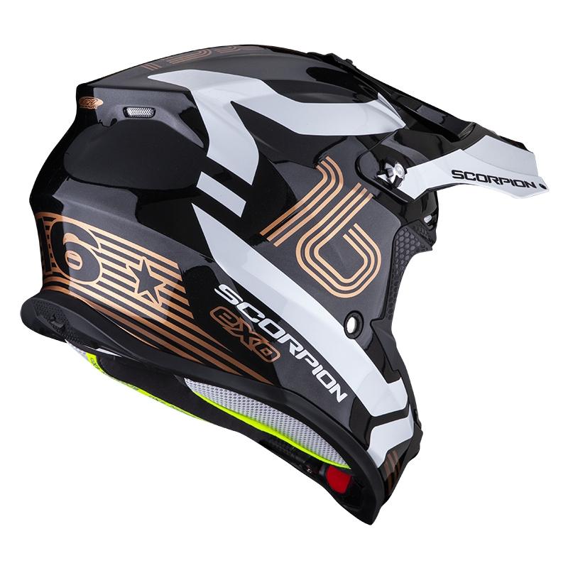 Casque Scorpion VX-16 EVO AIR TUB avec visière haute ventilée et coque polycarbonate — vue 2