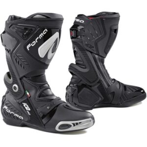 Bottes Forma ICE PRO noires avec sliders et protections racing