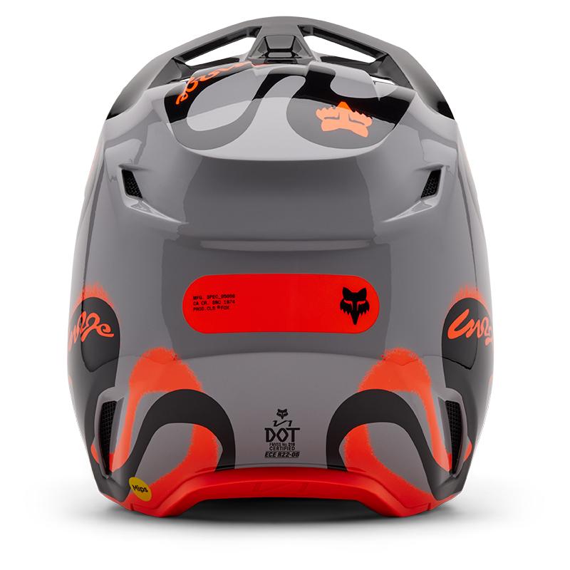 Casque cross FOX V1 EMOTION avec visière réglable et fermeture double D — vue 2