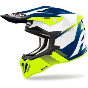 Casque cross AIROH STRYCKER BLAZER avec visière réglable et ventilation