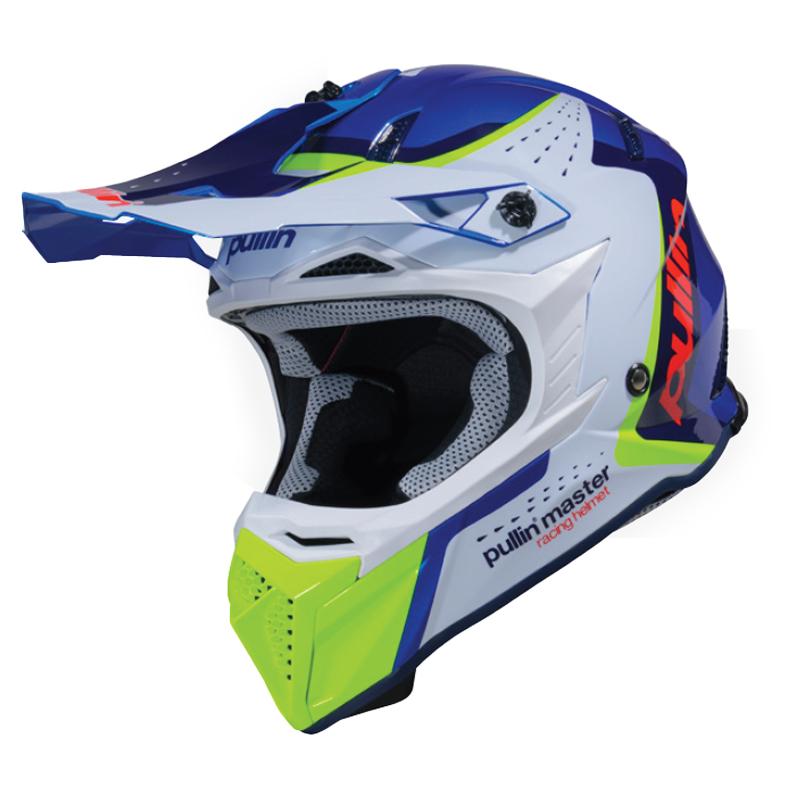 Casque cross PULL-IN GRAPHIC + KID MASTER bleu pour jeune pilote