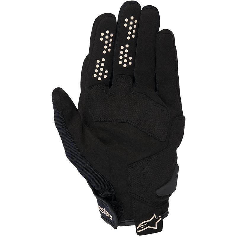 Gants Alpinestars Chrome V2 noirs et amande avec manchette courte — vue 2