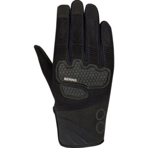 Gants Bering Breeze noirs avec mesh 3D, coque et renfort paume.