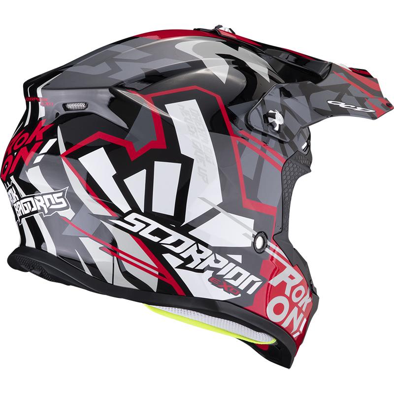 Casque cross Scorpion VX-16 EVO avec visière haute et ventilation — vue 2