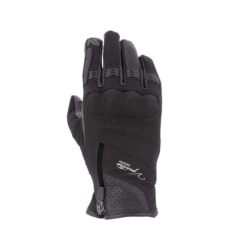 gants VQUATTRO VARANO 19 LADY noirs avec coque aux phalanges