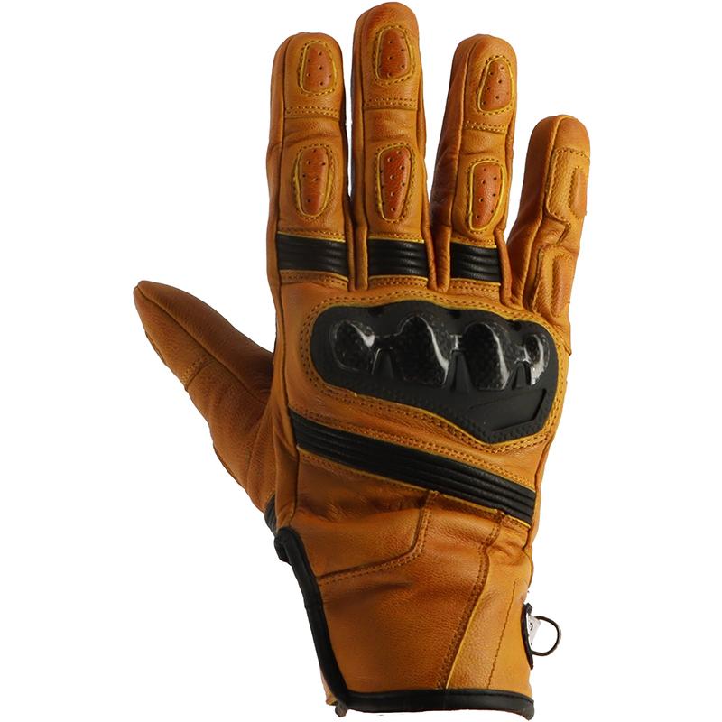 Gants Helstons SPORT en cuir perforé, avec coque carbone et manchette courte