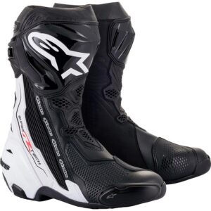 Bottes Alpinestars SUPERTECH R en cuir et mesh avec protège-tibia