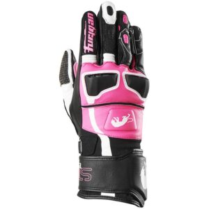 Gants Furygan STYG15 LADY noirs et roses avec protections et manchette