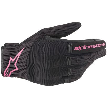 Gants Alpinestars Stella Copper noirs et fuchsia avec coque de protection aux phalanges