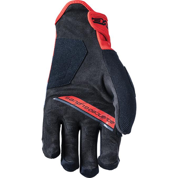 gants cross Five E3 rouges avec coques TPR sur les doigts — vue 2