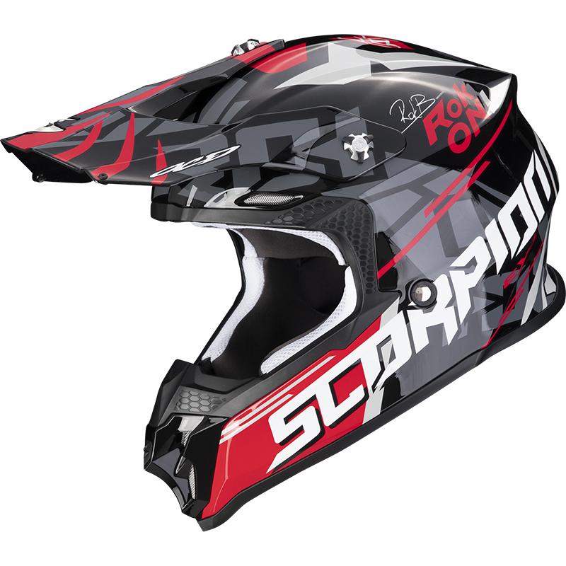 Casque cross Scorpion VX-16 EVO avec visière haute et ventilation