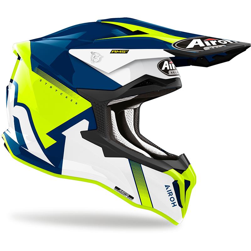 Casque cross AIROH STRYCKER BLAZER avec visière réglable et ventilation — vue 2