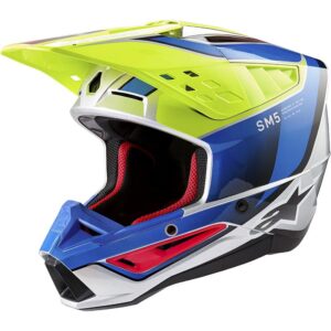 Casque cross Alpinestars S-M5 SAIL avec coque thermoplastique et doublure amovible