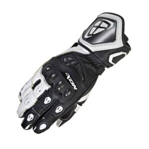 Les gants Ixon Rs Genius 2 noirs et blancs avec protections visibles
