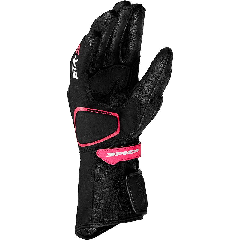 Gants Spidi STR-5 LADY en cuir avec coque carbone et serrage poignet — vue 2
