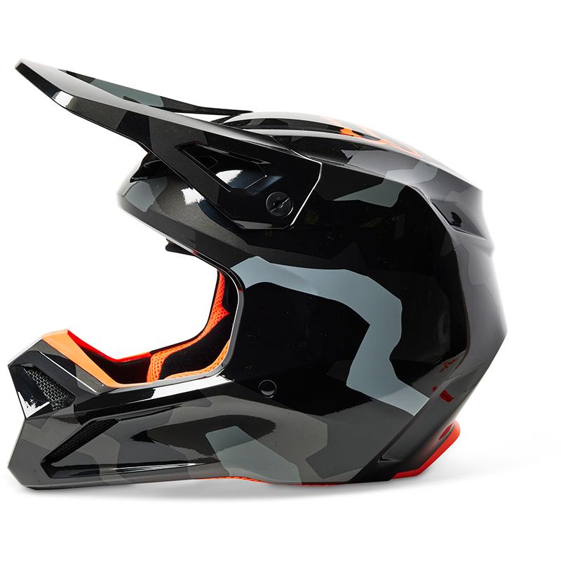 Casque cross FOX V1 BNKR avec visière réglable et coque légère — vue 2