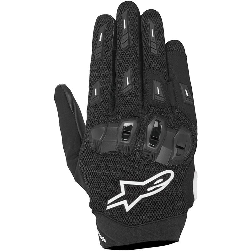 Gants Alpinestars SP X 5 AIR noirs et blancs avec protections des articulations