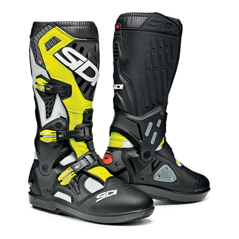 Bottes cross Sidi ATOJO SRS avec boucles, protections et semelle interchangeable