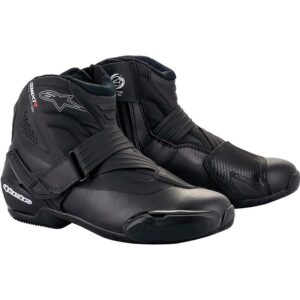 bottes Alpinestars SMX-1 R V2 noires à coupe basse et sliders avant