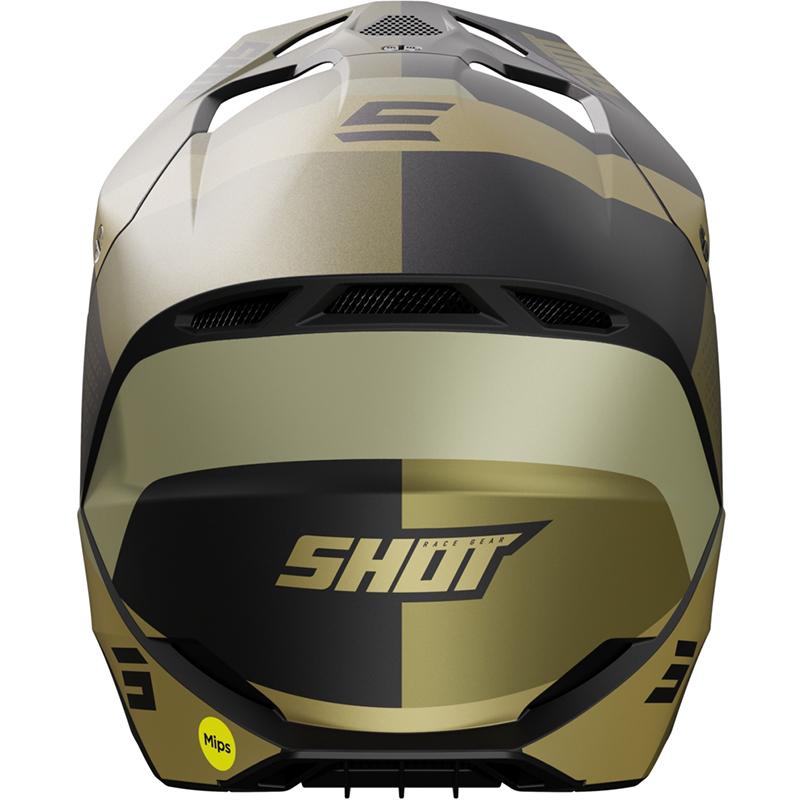 Casque cross SHOT RACE RIDGE beige mat avec visière ventilée — vue 2