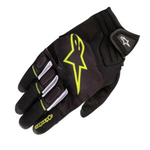 Gants Alpinestars Atom noirs et jaune fluo avec renforts annoncés