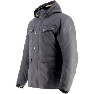 Veste Helstons Forward grise avec capuche amovible et poches à rabat