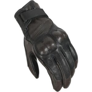Gants MACNA Bold en cuir de chèvre, imprimé marron, manchette courte