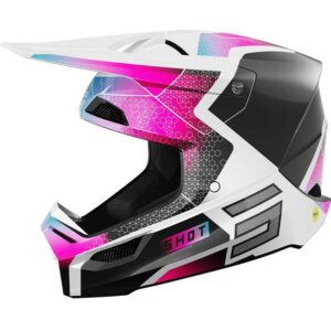 Casque cross SHOT RACE PHASER avec visière ventilée et fermeture Double D