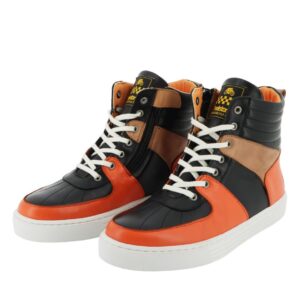 Baskets moto Helstons RUN en cuir, avec zip latéral et semelle collée et cousue