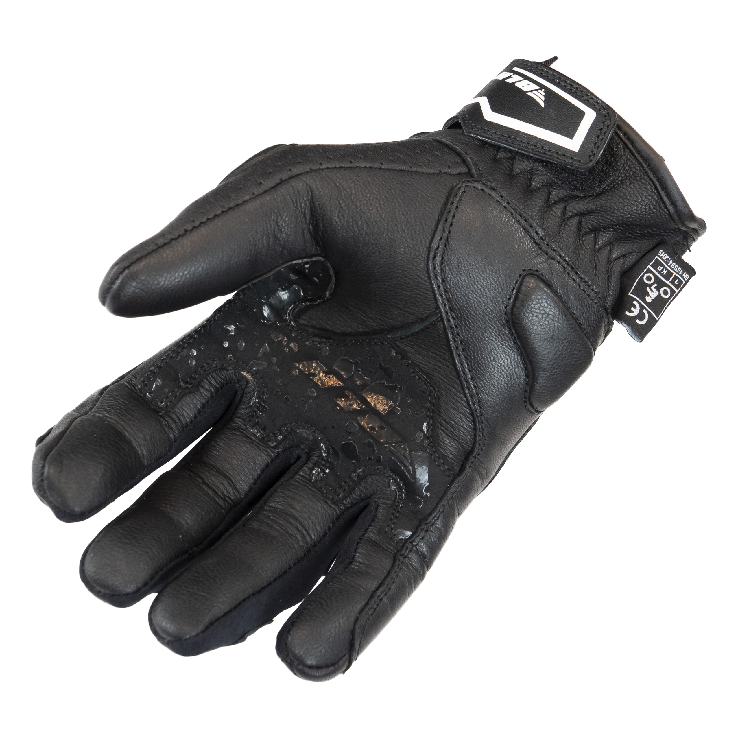 Gants BLH Be Rider Gloves noirs en cuir de chèvre avec coque carbone — vue 2