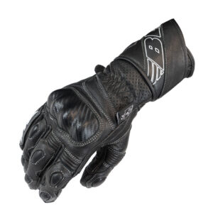 Gants BLH Be Racer Gloves noirs en cuir de chèvre avec coque de protection