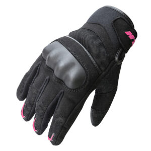 Gants BLH BE LADY FRESH noirs et roses avec coque de phalanges