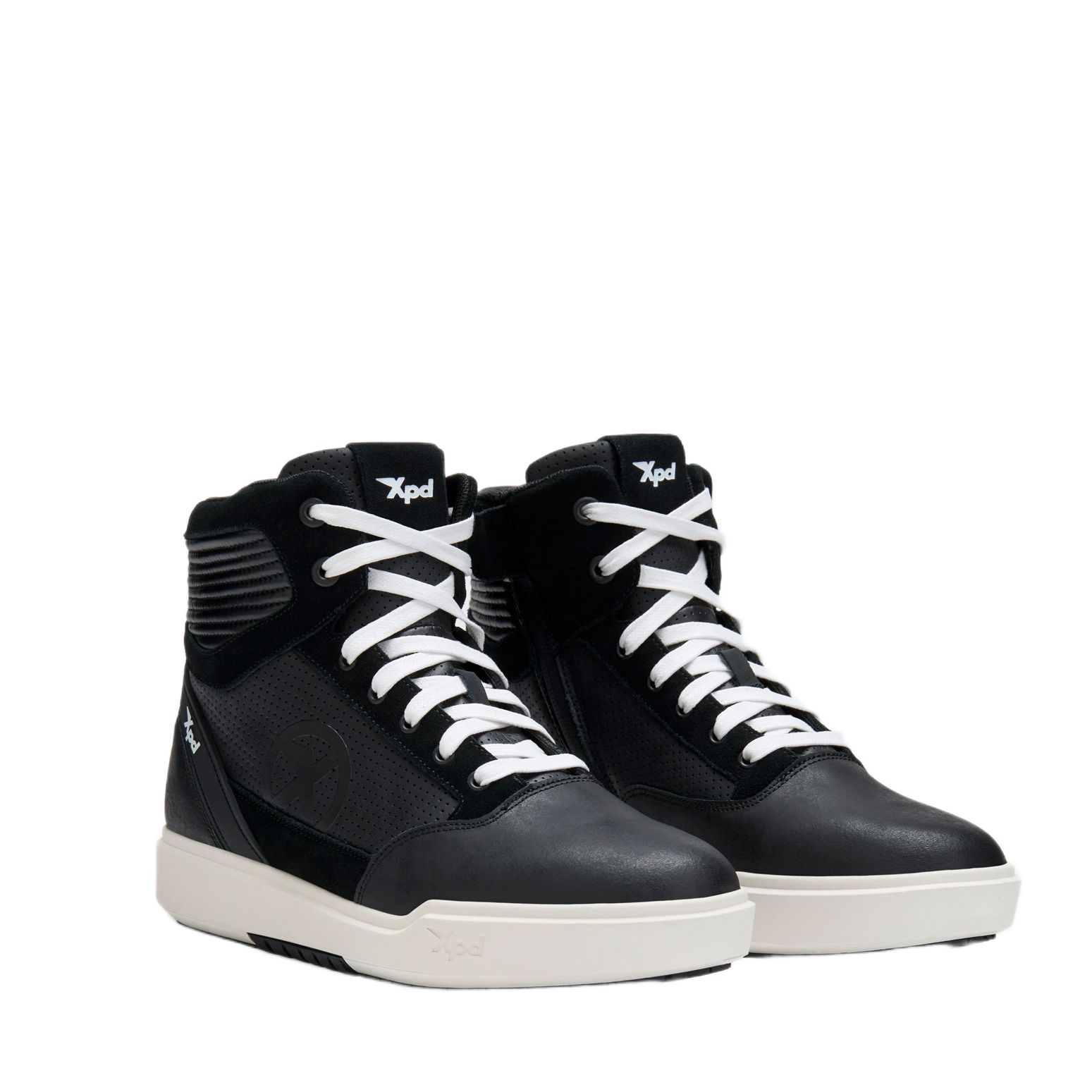 Baskets moto XPD MOTO WAY AIR en cuir et textile avec renforts