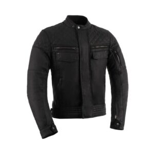 Blouson moto Oxford HARDY 2.0 WAX en coton ciré avec poches et protections